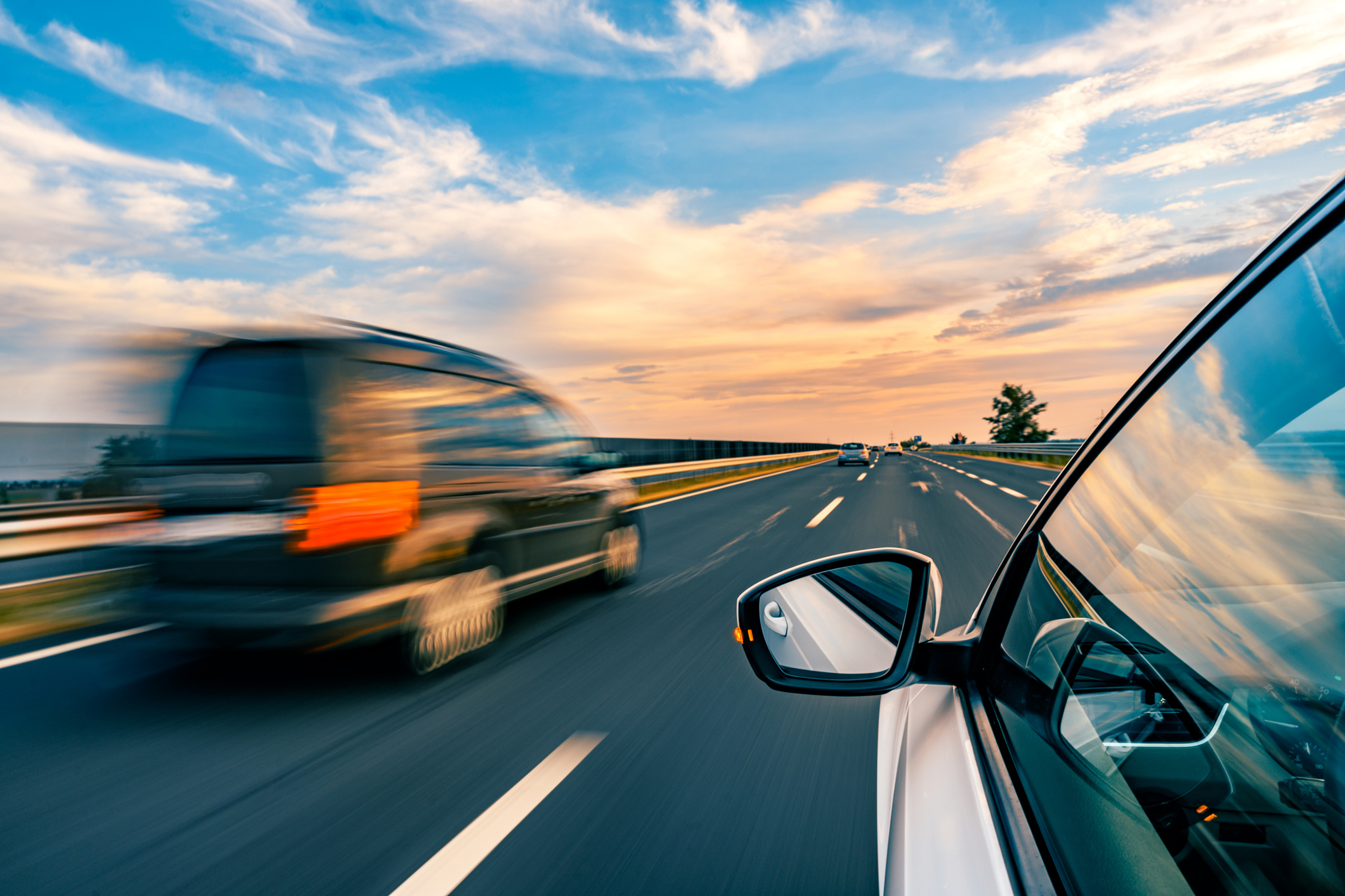 Cars driving