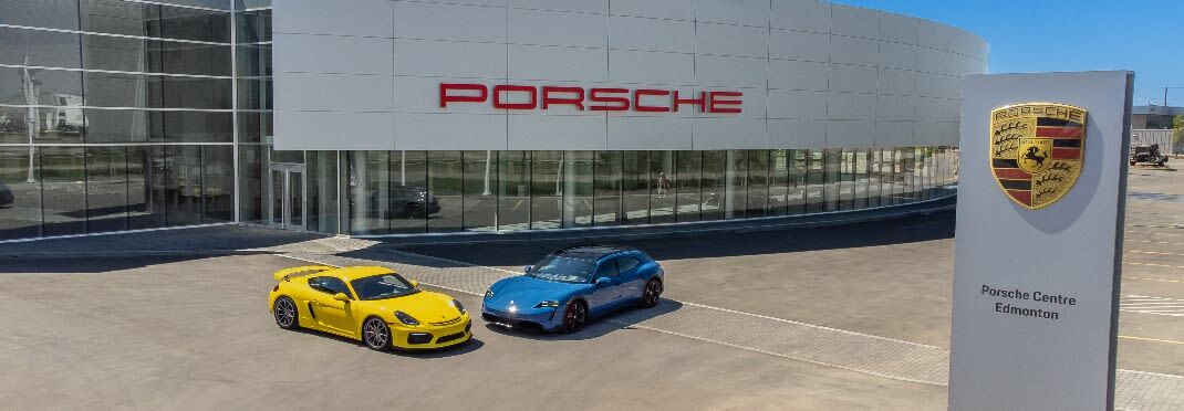 Photo of the outside of the Porsche Centre Edmonton dealership