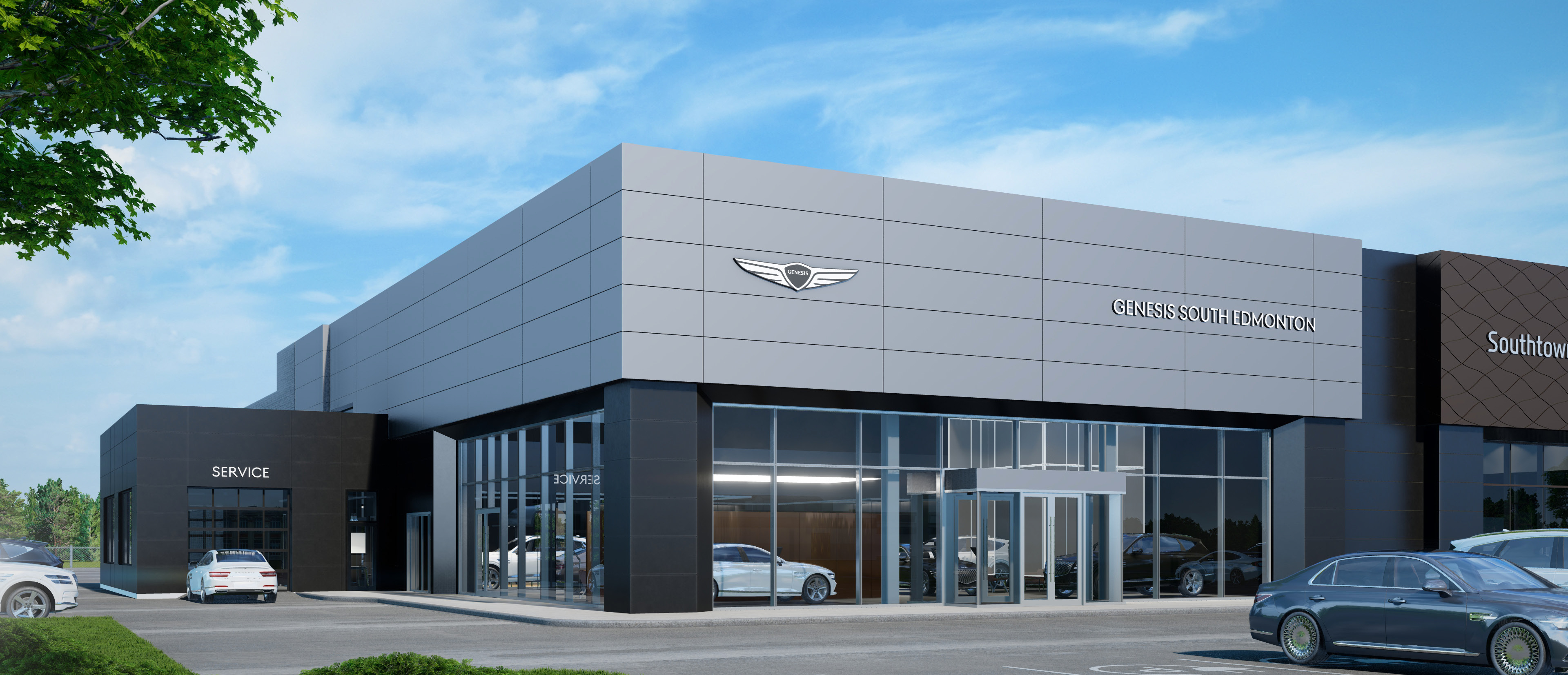 Photo of the outside of the Genesis South Edmonton dealership