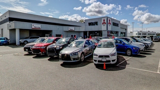 Photo of the outside of the Go Langley Mitsubishi dealership