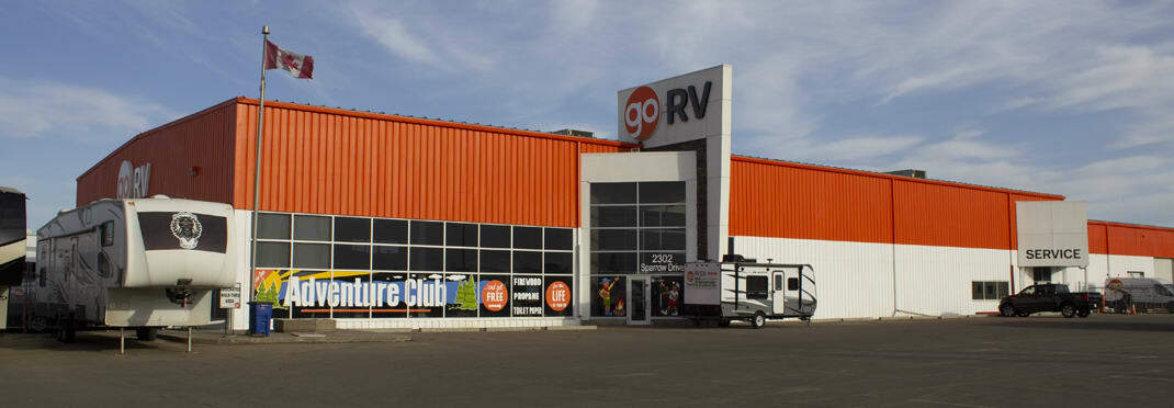 Photo of the outside of the Go RV Leduc dealership