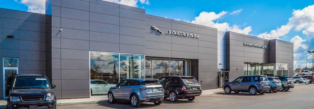 Photo of the outside of the Jaguar Land Rover Calgary dealership