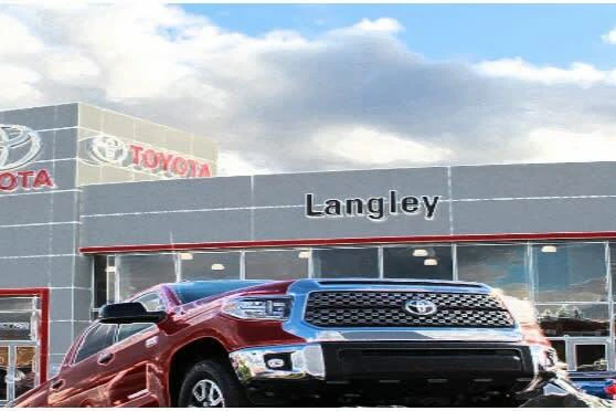 Photo of the outside of the Langley Toyota dealership