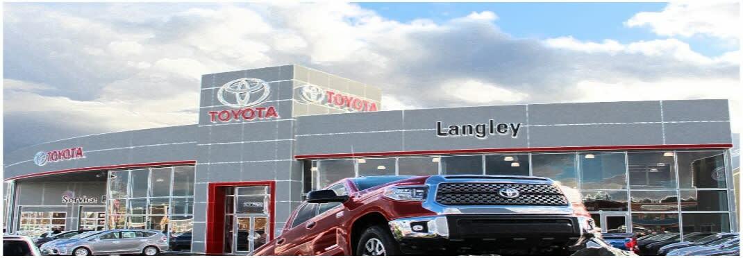 Photo of the outside of the Langley Toyota dealership