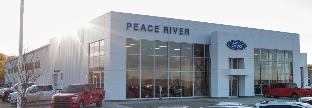 Photo of the outside of the Peace River Ford dealership