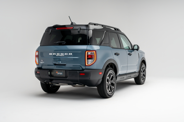 2026 Ford Bronco Sport Outer Banks rear three-quarter view on white background