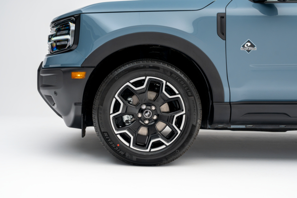 2026 Ford Bronco Sport Outer Banks showing wheel and front quarter panel detail