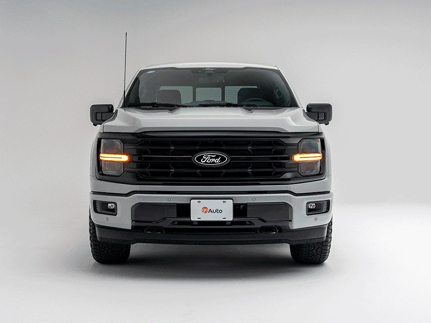 GIF featuring Ford F-150 from multiple angles, highlighting its exterior design, wheels and truck bed.