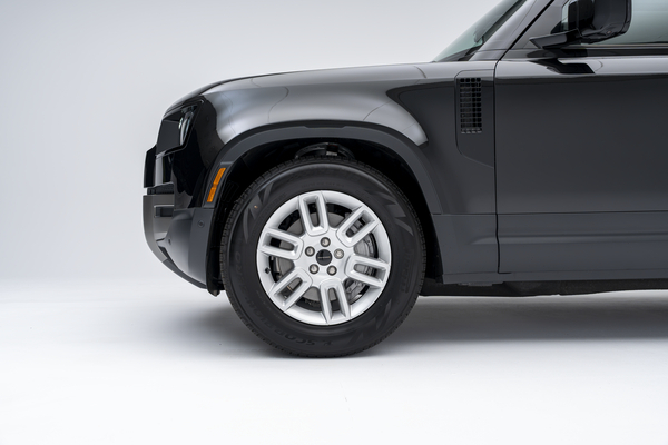 2026 Land Rover Defender 110 S front wheel and exterior detail