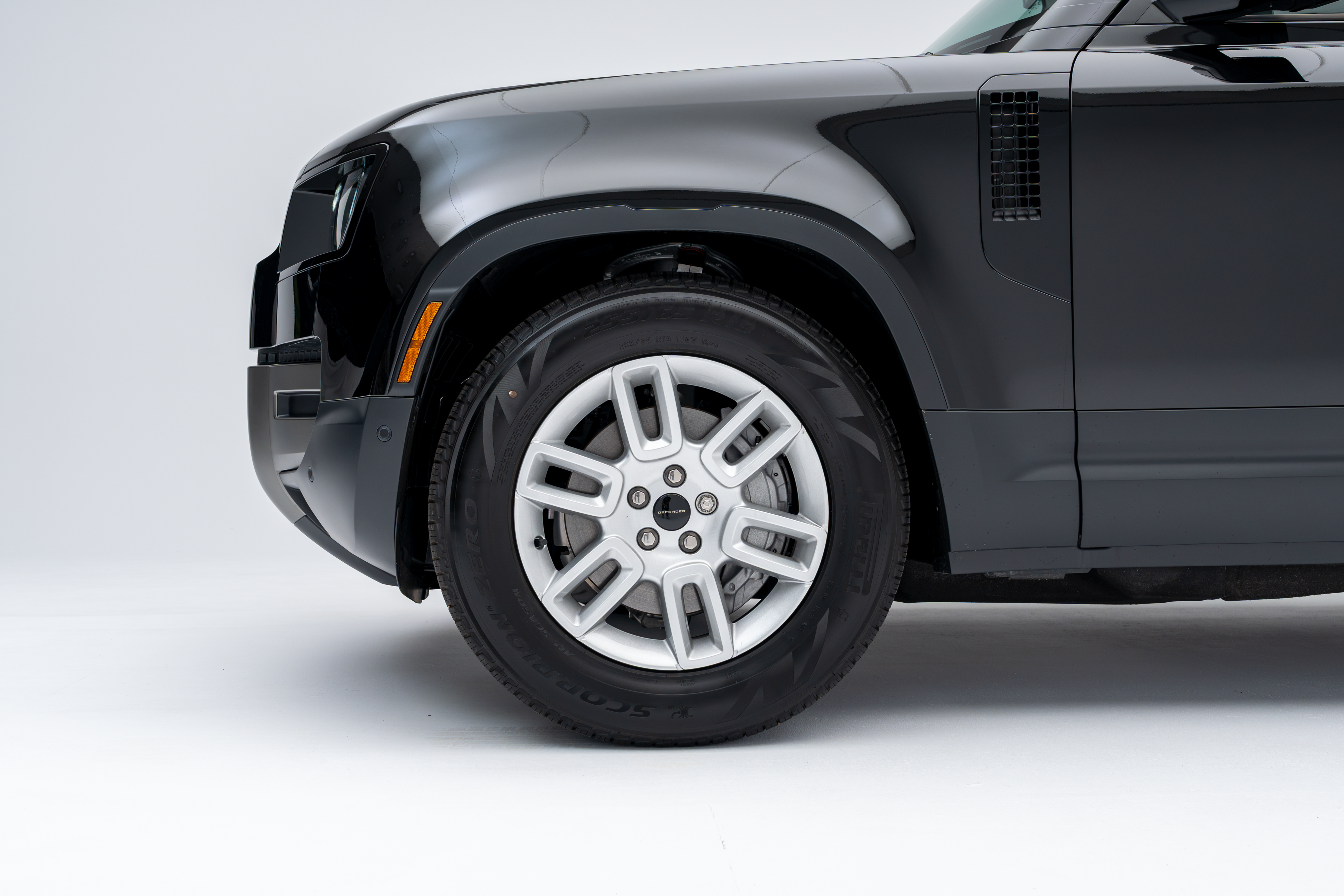 2026 Land Rover Defender 110 S front wheel and exterior detail