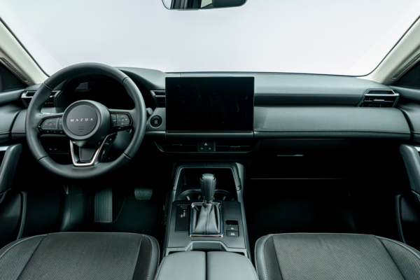2026 Mazda CX-5 GS interior dashboard and steering wheel view
