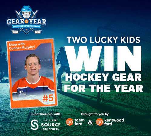 Gear for The Year, Win a Shopping Spree with Connor Murphy. Two Lucky Kids win Hockey Gear for The Year