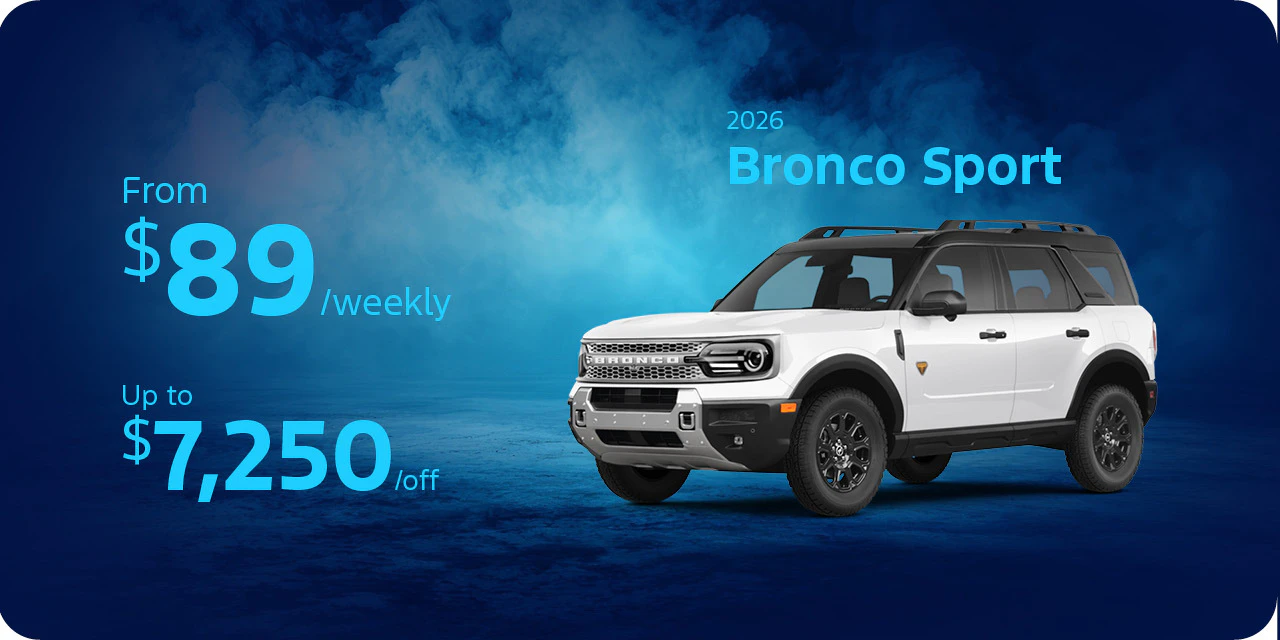 2026 Bronco Sport from $89 weekly or up to $7,250 off at Merlin Ford in Saskatoon, Saskatchewan,