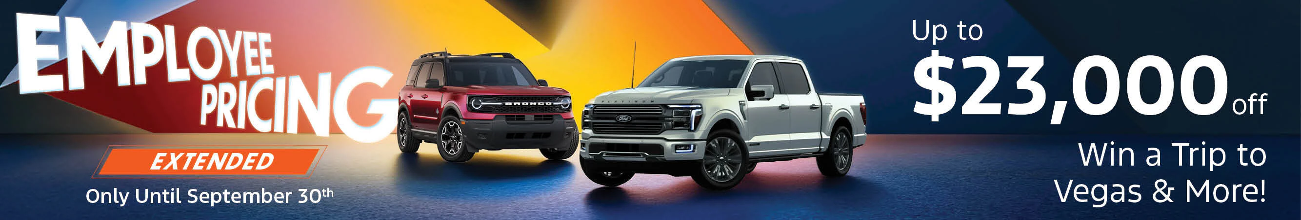 Extended Employee Pricing: Up to $23,000 Off, Spin to Win a Trip to Vegas & More!