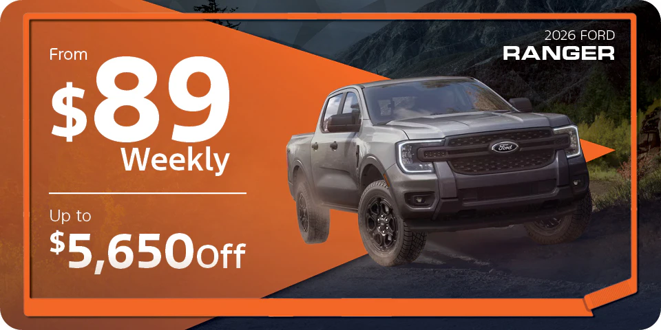 2026 Ranger from $89 weekly or up to $5,650 off at Team Ford in Edmonton, Alberta