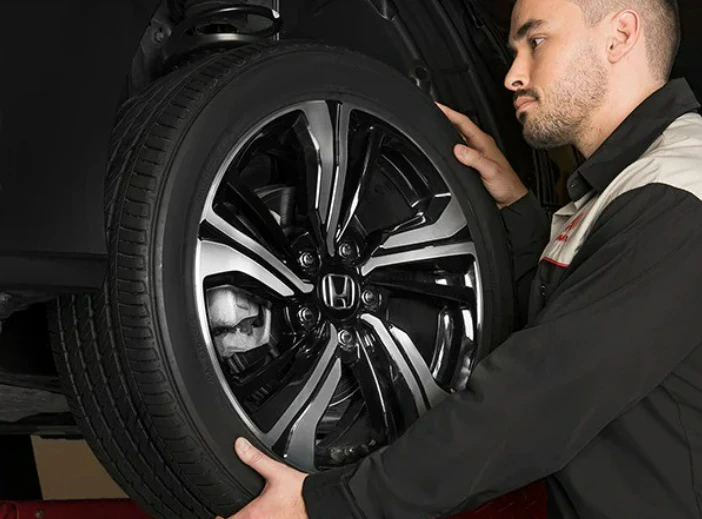Man changing a tire