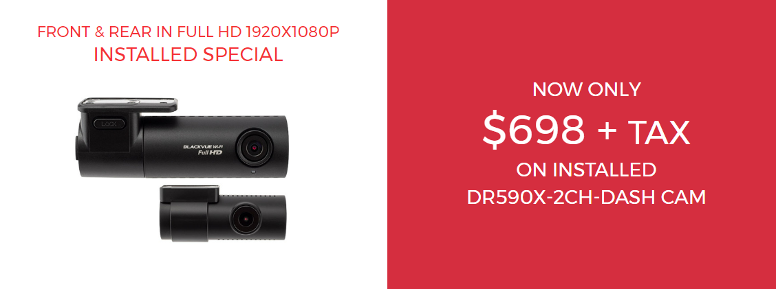 dash cam promo image of product and showing price of $698 before tax