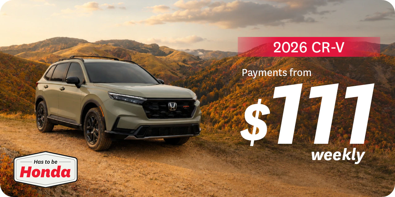 St. Albert Honda, we're just around the corner! This September, take advantage of our low payments throughout Honda's lineup. Get into a 2026 CR-V with payments as low as $111 weekly. Only at St. Albert Honda!
