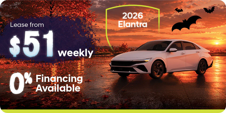 2026 Elantra | Lease from $51 weekly | 0% Financing Available