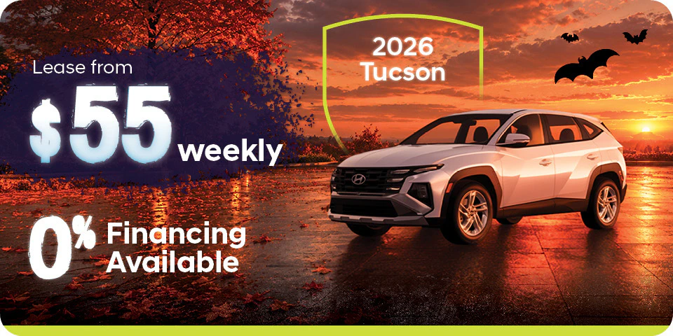 2026 Tucson | Lease from $55 weekly | 0% financing available