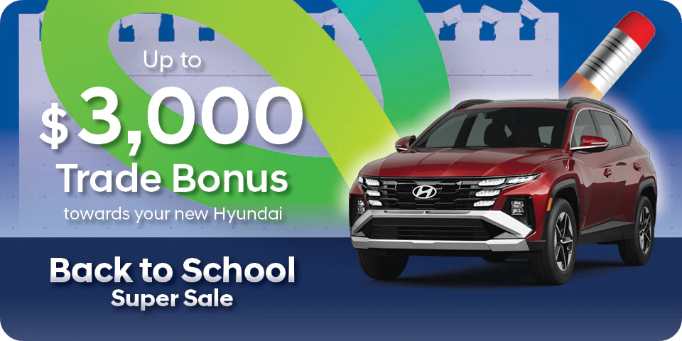 $3,000 Trade-in bonus available at Southtown Hyundai in Edmonton, Alberta.