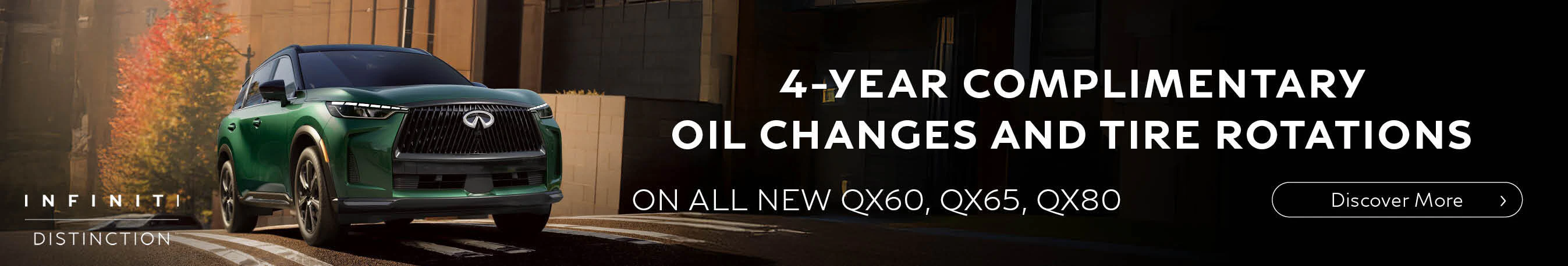 2026 Infiniti | Infiniti Distinction in Edmonton, AB | 4-year complimentary oil changes and tire rotations on select models