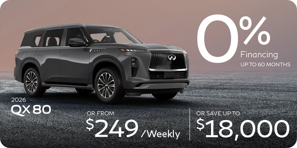 2026 QX80 | 0% Financing 60 M | or $249 Weekly | or up to $18,000 Off