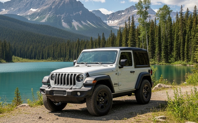2025 White Jeep Wrangler Sport