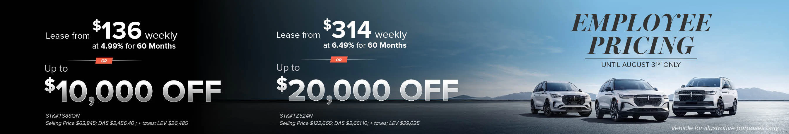 Dams Lincoln Employee Pricing is On Now