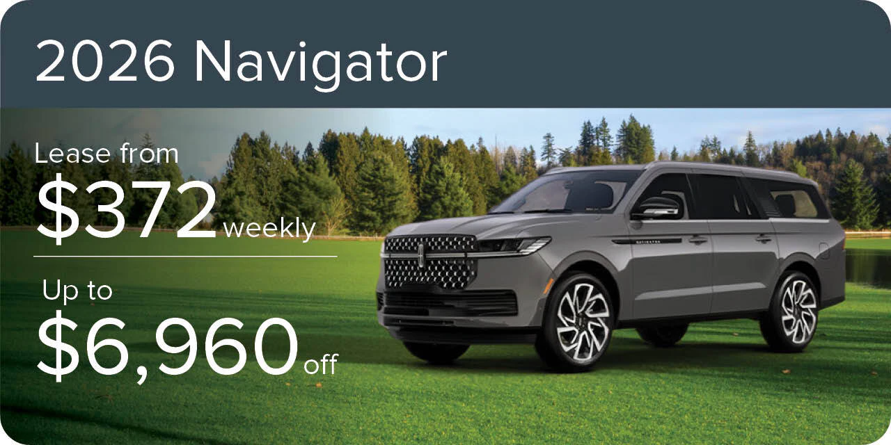 2026 Navigator from $372 weekly or up to $6,960 off at Merlin Lincoln in Saskatoon, Saskatchewan.