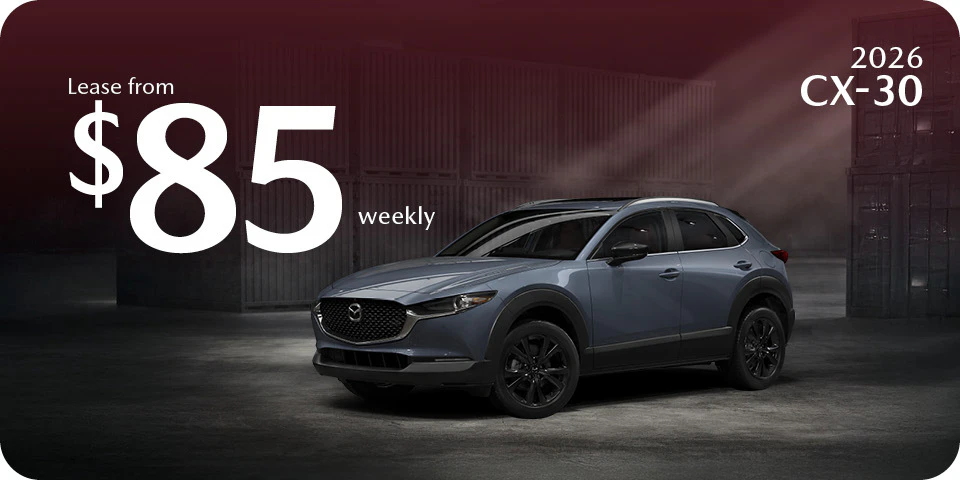 Gray 2026 CX-30 from $85 Weekly in Edmonton, AB
