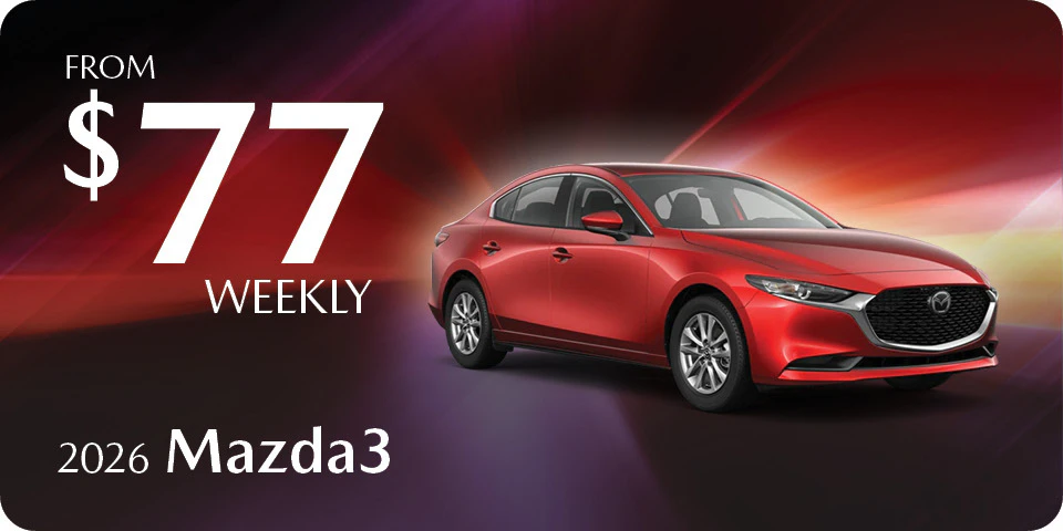 2026 Mazda3 | From $77 weekly