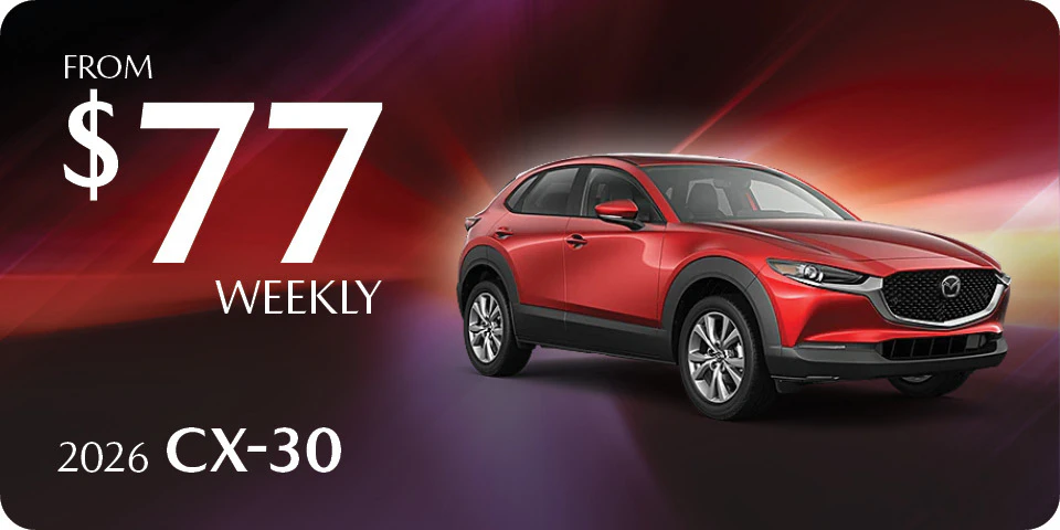 2026 CX-30 from $77 weekly