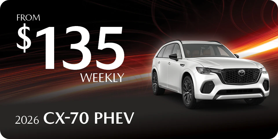 2026 CX-70 PHEV from $135 weekly at Go Mazda in Edmonton, Alberta.