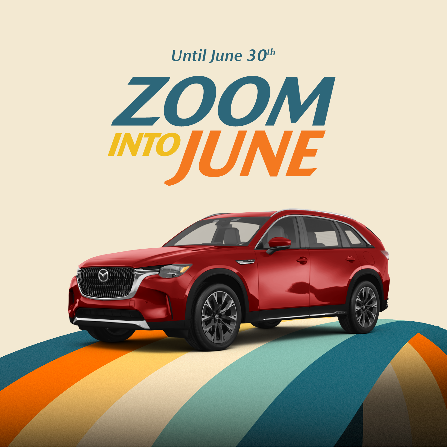 Grey 2026 Mazda CX-5. Zoom Into June until June 30th, at Go Mazda