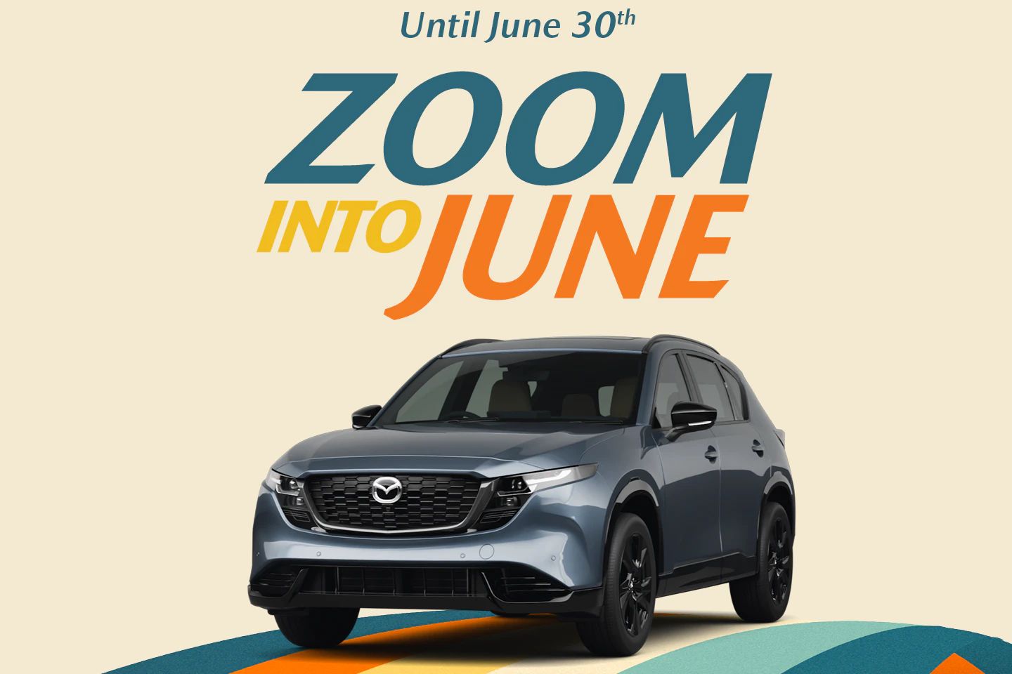 Grey 2026 Mazda CX-90. Zoom Into June until June 30th, at Go Mazda