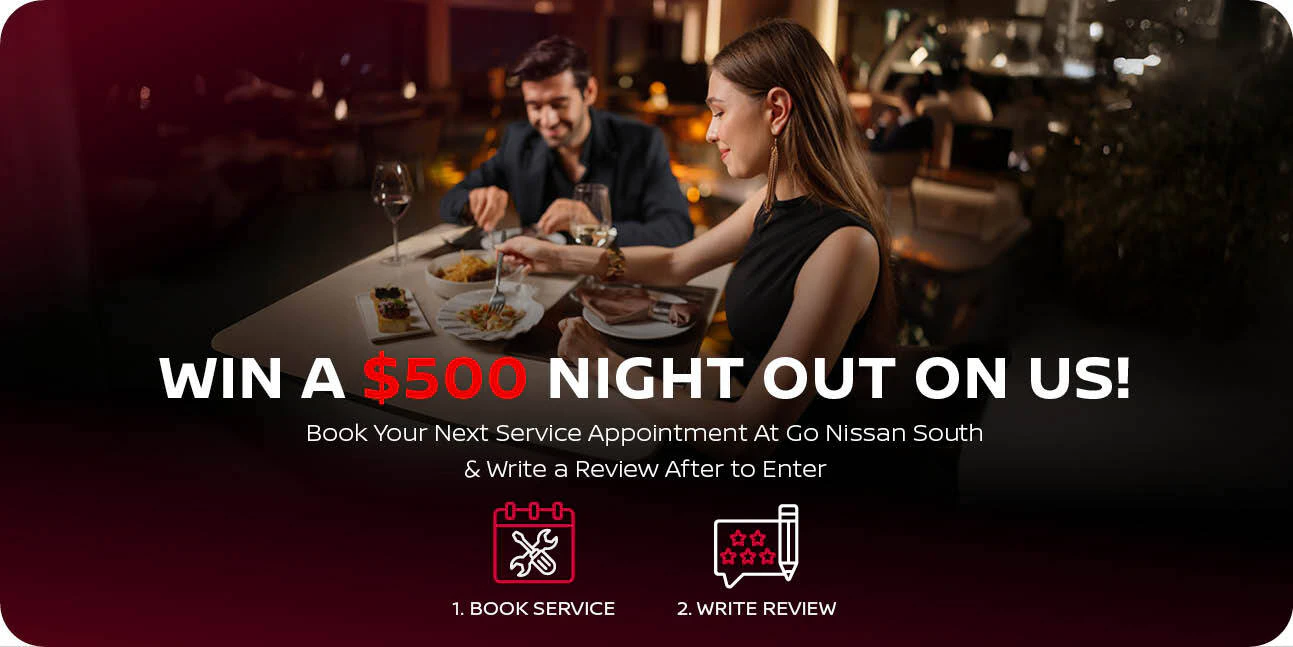 Win a $500 night out on us by booking a service appointments and leaving a review!