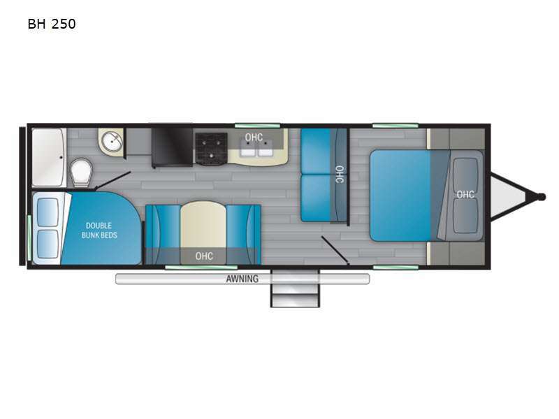 2022 Heartland Pioneer BH 250 Floor Plan