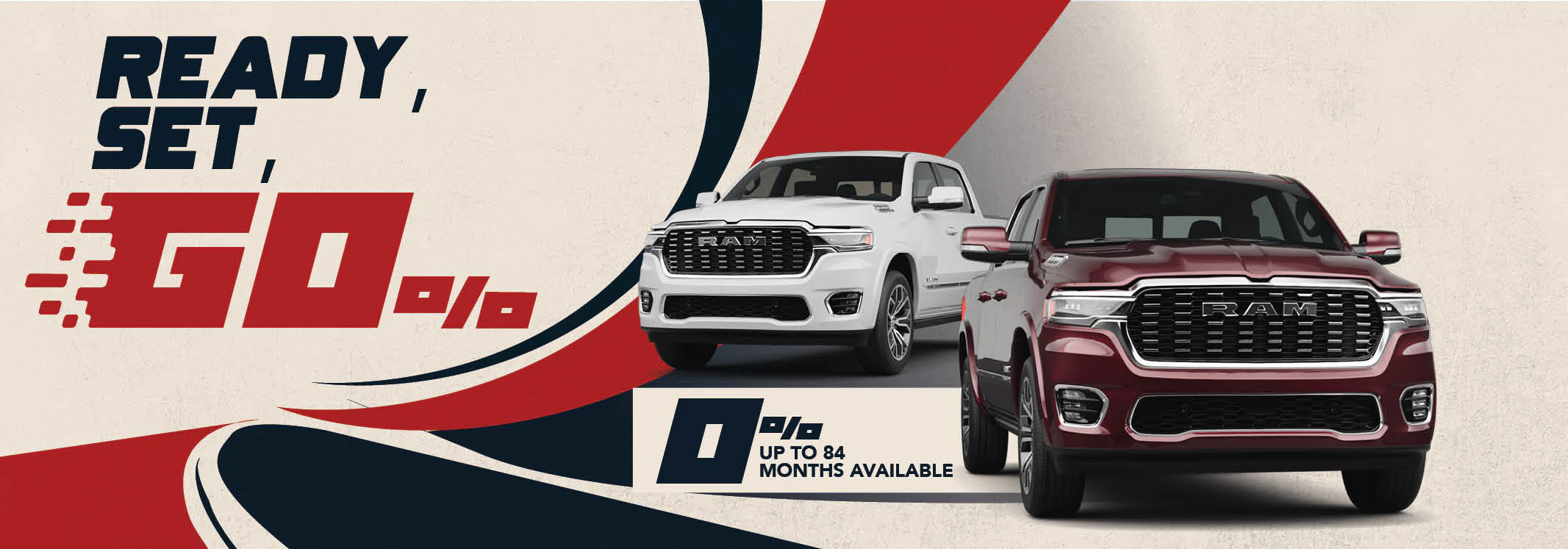 Ready, Set, G0% Event is on until September 30th! Get rates form 0% up to 84 months!