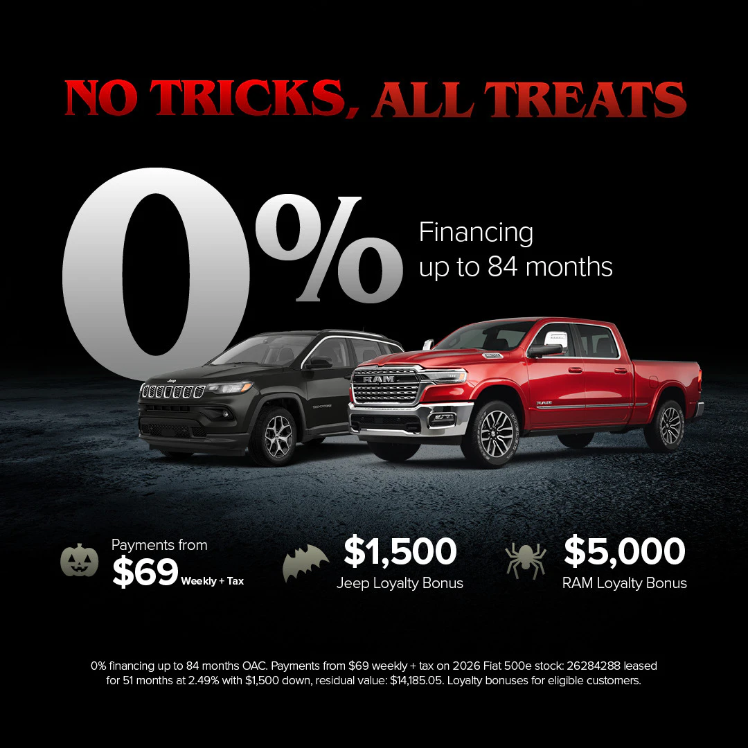 Go Richmond Chrysler | No Tricks, All Treats | 0% Financing up to 84 Months
