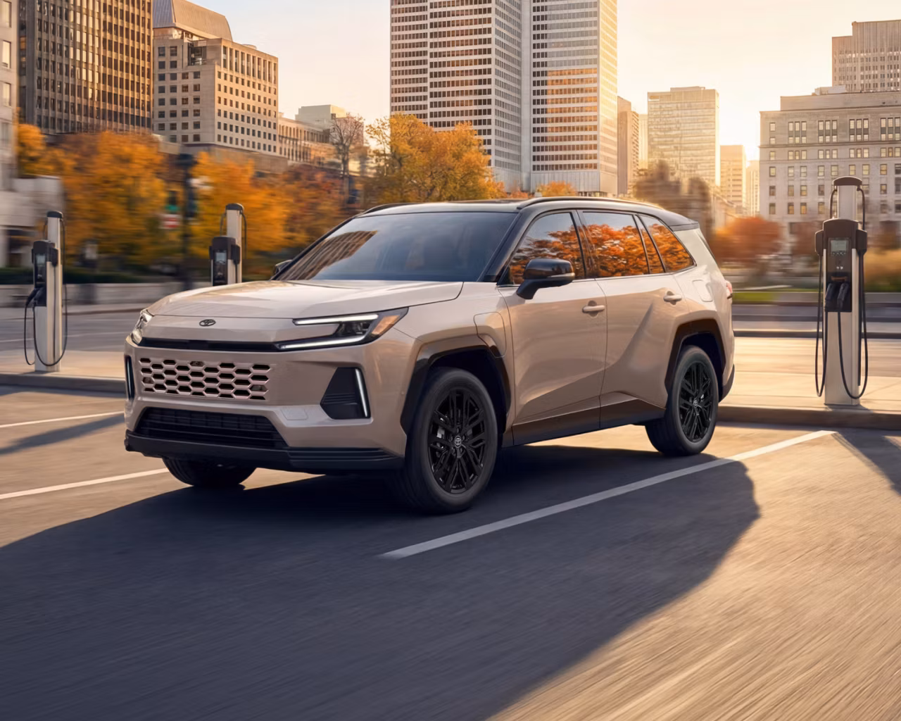 Toyota 2026 RAV4 Plug-In Hybrid parked at charging station