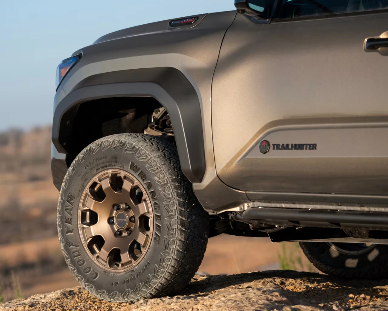 2026 Toyota Tacoma Hybrid Trailhunter Bronze Oxide Wheel Close Up