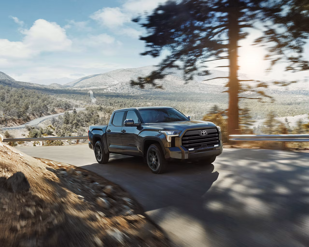 Toyota on the Trail - 2026 Tundra grey driving