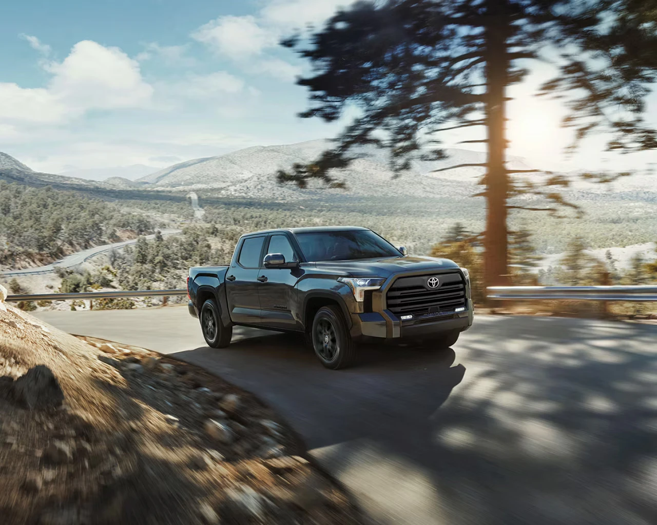 Toyota on the Trail - 2026 Tundra grey driving