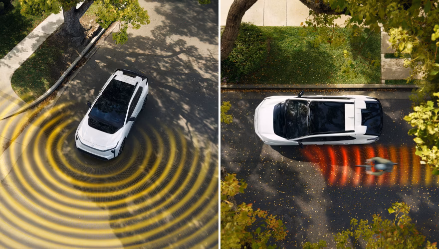 Toyota on the Trail 2026 bZ safety features graphic
