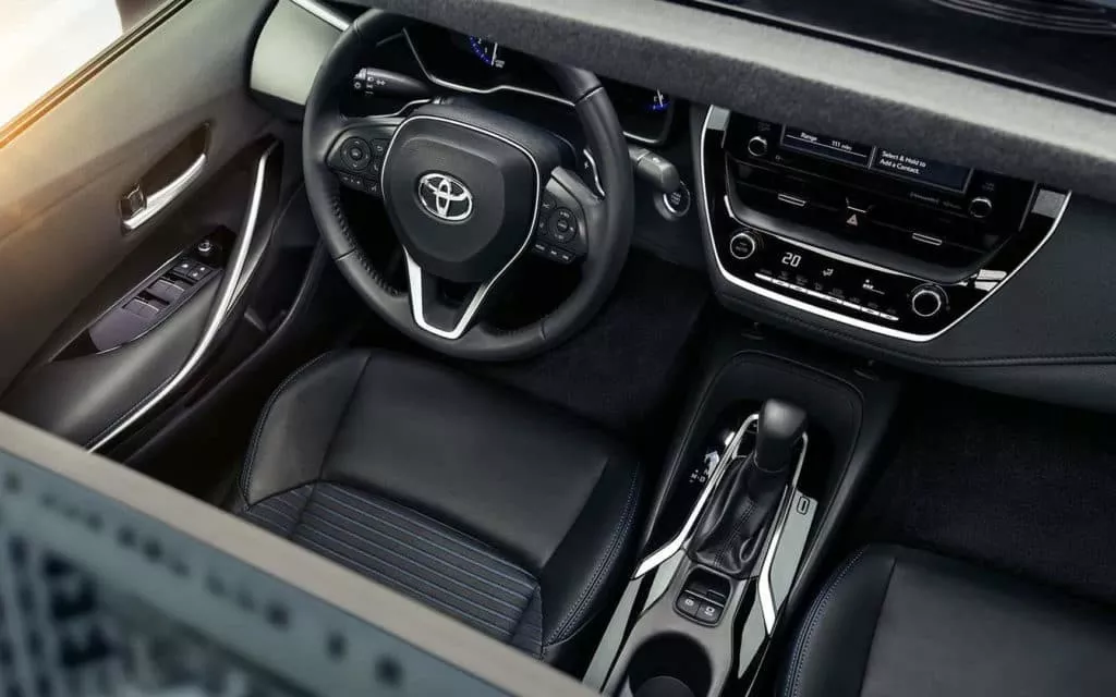 Interior of a Toyota Corolla