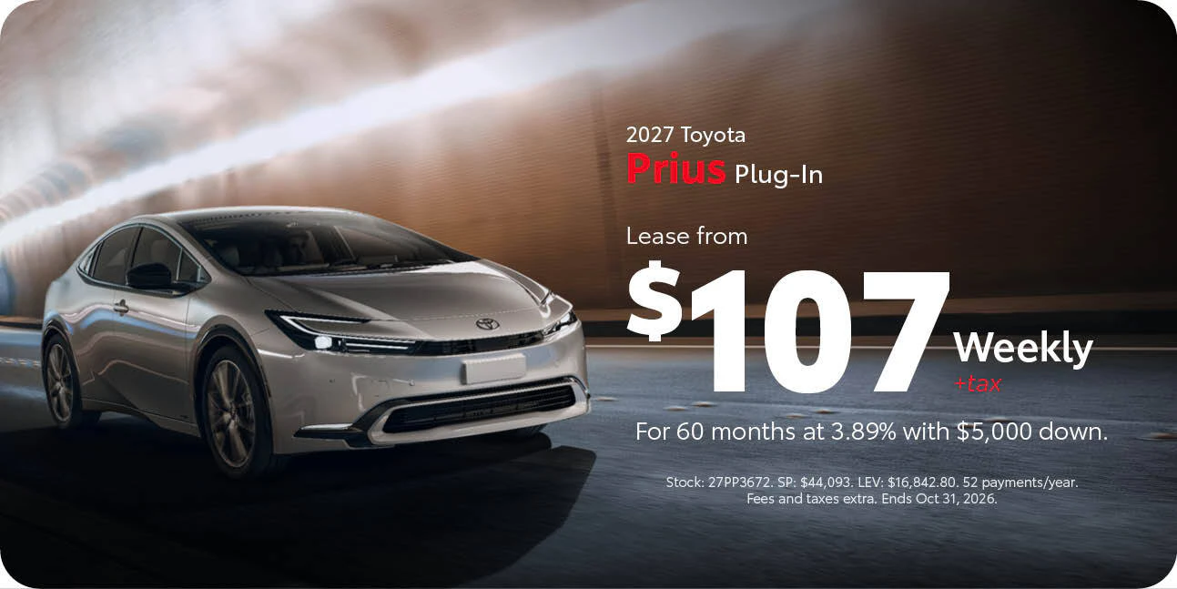 2027 Toyota Prius Plug-In | Lease from $107 weekly + tax