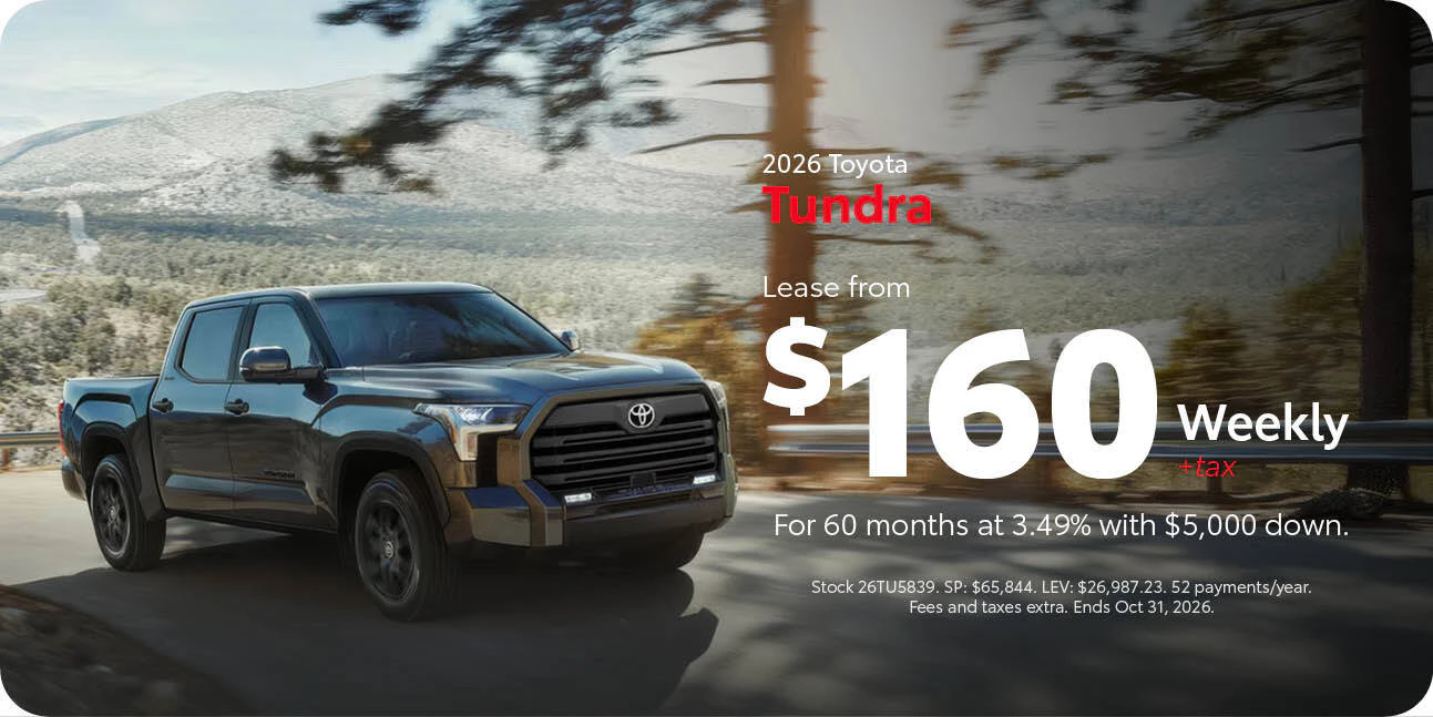2026 Toyota Tundra | Lease from $160 weekly + tax