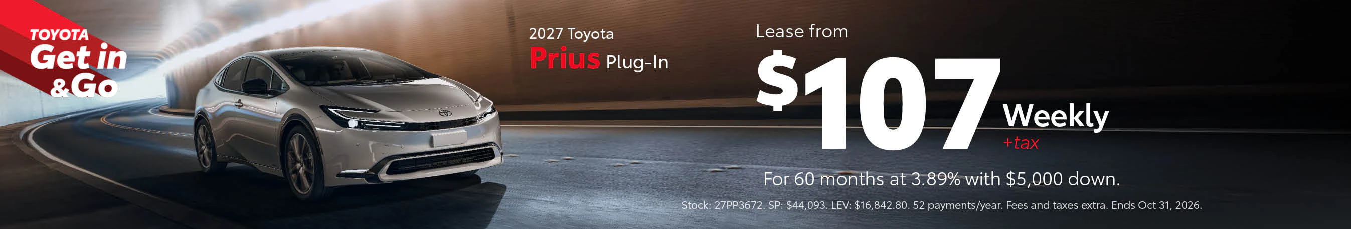 2027 Toyota Prius Plug-In | Payments from $107 weekly + tax