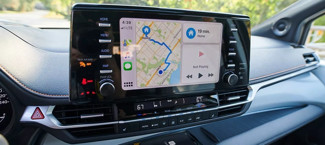 navigation screen of Toyota Sienna